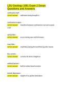 LSU Geology 1001 Exam 2 Doran Questions and Answers&period;docx&NewLine;&NewLine;