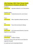 LSU Geology 1001 Peter Doran Exam 1 Questions & Answers &lpar;Grade A&plus;&rpar;&period;docx&NewLine;&NewLine;