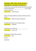 Geology 1001 Peter Doran Exam 1 Questions & Answers &lpar;Grade A&plus;&rpar;&period;docx&NewLine;&NewLine;