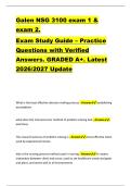 Galen NSG 3100 exam 1 & &NewLine;exam 2&period;  &NewLine;Exam Study Guide &ndash; Practice &NewLine;Questions with Verified &NewLine;Answers&period; GRADED A&plus;&period; Latest &NewLine;2026&sol;2027 Update 
