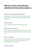 RNRF DCF ACTUAL EXAM PAPER 2026&NewLine;QUESTIONS WITH SOLUTIONS GRADED A&plus;