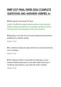 RNRF DCF FINAL PAPER 2026 COMPLETE&NewLine;QUESTIONS AND ANSWERS VERIFIED A&plus;&NewLine;