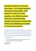 Georgia Conditioned Air Contractor &NewLine;Class I Exam &mdash; CA-I Practice Questions &NewLine;And Answers Newest &lpar;2025 - 2026 &NewLine;Update&rpar; From Real Past Papers &NewLine;Questions &ndash; Set 100 Most Common &NewLine;Actual Exam Frequently Tested &NewLine;Questions And Answers In Details 100&percnt; &NewLine;Verif
