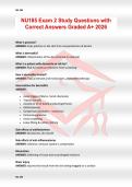 NU185 EXAM 2 &vert; VERIFIED QUESTIONS AND ANSWERS &vert; COMPREHENSIVE STUDY GUIDE &vert; 2026&ndash;2027