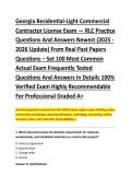Georgia Residential-Light Commercial &NewLine;Contractor License Exam &mdash; RLC Practice &NewLine;Questions And Answers Newest &lpar;2025 - &NewLine;2026 Update&rpar; From Real Past Papers &NewLine;Questions &ndash; Set 100 Most Common &NewLine;Actual Exam Frequently Tested &NewLine;Questions And Answers In Details 
