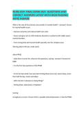 NURS 6501 Advanced Pathophysiology Final Exam Questions and Answers &vert; Verified Study Guide &vert; Latest 2025 Edition