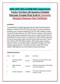 HOSA CERT SKILLS EXAM 2026 Comprehensive &NewLine;Practice Test Bank with Questions & Detailed &NewLine;Rationales Complete Study Guide for Community &NewLine;Emergency Response Team Certification