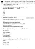 Texas Commission on Fire Protection &lpar;TCFP&rpar; Firefighter Certification Exam EXAM STUDY GUIDE 2026&sol;2027 ACCURATE QUESTIONS WITH CORRECT DETAILED SOLUTIONS &vert;&vert; 100&percnt; GUARANTEED PASS NEWEST VERSION