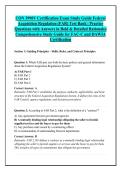 CON 3990V Certification Exam Study Guide Federal &NewLine;Acquisition Regulation &lpar;FAR&rpar; Test Bank &vert; Practice &NewLine;Questions with Answers in Bold & Detailed Rationales &NewLine;Comprehensive Study Guide for FAC-C and DAWIA &NewLine;Certification
