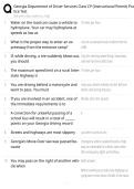 Georgia Department of Driver Services &lpar;DDS&rpar; Class CP Instructional Permit Practice Test EXAM STUDY GUIDE 2026&sol;2027 ACCURATE QUESTIONS WITH CORRECT DETAILED SOLUTIONS &vert;&vert; 100&percnt; GUARANTEED PASS NEWEST VERSION