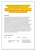 North Carolina Landscape Contractor Practice &NewLine;Exam &lpar;Full 300 Questions&rpar; Latest 2026 &NewLine;Comprehensive Study Edition Includes Answers in &NewLine;Bold & Detailed Rationales Complete Study Guide &NewLine;for NCLCLB Licensing Examination