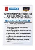 FITZ Exit Exam &vert; 2025&sol;2026 Edition &vert; Verified Questions and 100&percnt; Correct Answers &vert; A&plus; Graded Nurse Practitioner Board Review