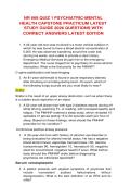 NR 668 Quiz 1 Psychiatric-Mental Health Capstone Practicum Latest Study Guide 2026 &vert; NR 668 &vert; Psychiatric-Mental Health Capstone Practicum &vert; Questions with Correct Answers &vert; Latest Edition