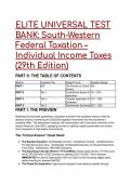 ELITE TEST BANK&colon; South-Western Federal Taxation 2026&sol;2027 &ndash; Individual Income Taxes &lpar;29th Edition&rpar; &vert; Complete "S-Tier" Guide&NewLine;'