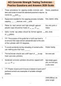 ACI Concrete Strength Testing Technician -&NewLine;Practice Questions and Answers 2026 Guide