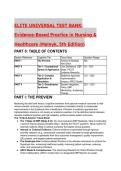 2026&sol;2027 ELITE TEST BANK&colon; Evidence-Based Practice in Nursing & Healthcare &lpar;Melnyk 5th Ed&rpar; - 19&plus; 'S-Tier' Questions&comma; Rationales & Mentor Analysis