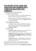 NYS NOTARY STUDY GUIDE 2026 QUESTIONS AND ANSWERS WITH COMPLETE SOLUTIONS 100&percnt; CORRECT&excl;&excl;