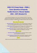 WGU C215 Study Guide &ndash; FINAL &vert; Exam Questions & Expertly Verified Answers &vert; Newest Update 2026 &ndash; 2027 &lpar;Graded A&plus;&rpar;&NewLine;