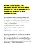 ADVANCED PHYSIOLOGY AND&NewLine;PATHOPHYSIOLOGY 2ND EDITION ISBN&NewLine;9780826167552 FULL TEST BANK BUNDLE&NewLine;EXAM SCRIPT BUNDLED SET WITH&NewLine;GUARANTEED PASS