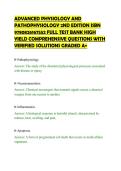 ADVANCED PHYSIOLOGY AND&NewLine;PATHOPHYSIOLOGY 2ND EDITION ISBN&NewLine;9780826167552 FULL TEST BANK HIGH&NewLine;YIELD COMPREHENSIVE QUESTIONS WITH&NewLine;VERIFIED SOLUTIONS GRADED A&plus;