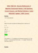 WGU C960 OA&comma; PA Discrete Mathematics II Exams PACKAGE DEAL&vert; BUNDLE contains the latest 2026&sol;2027 exams with verified solutions- Guaranteed pass&excl;&excl; 