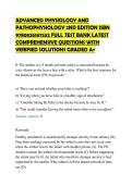ADVANCED PHYSIOLOGY AND&NewLine;PATHOPHYSIOLOGY 2ND EDITION ISBN&NewLine;9780826167552 FULL TEST BANK LATEST&NewLine;COMPREHENSIVE QUESTIONS WITH&NewLine;VERIFIED SOLUTIONS GRADED A&plus;