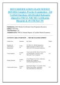 DOT CERTIFICATION EXAM NEWEST &NewLine;2025&sol;2026 Complete Practice Examination - 220 &NewLine;Verified Questions with Detailed Rationales &NewLine;Aligned to FMCSA NRCME Certification &NewLine;Blueprint & 49 CFR Part 391