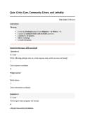 CRIS 605&vert; Midterm Quiz&vert; With complete solution&vert; Updated RATED A&plus; &vert; NEW EDITION&vert; 100&percnt; CORRECT&vert; Liberty University