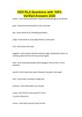 GED RLA Questions with 100&percnt; Verified Answers 2026