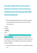 New Mexico &lpar;NM&rpar; JSM Journeyman Sheet Metal Exam Questions and Correct Answers &lpar;Verified Answers&rpar; Plus Rationale 2027 Q&A&vert; Instant Download Pdf