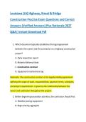 Louisiana &lpar;LA&rpar; Highway&comma; Street & Bridge Construction Practice Exam Questions and Correct Answers &lpar;Verified Answers&rpar; Plus Rationale 2027 Q&A&vert; Instant Download Pdf