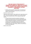 NR 668 Quiz 6 Pregnancy & Pediatric Mental Health Latest Study Guide 2026 &vert; NR 668 &vert; Psychiatric-Mental Health Capstone Practicum &vert; Questions with Correct Answers &vert; Latest Edition