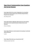 Sage Intacct Implementation Exam Questions And Correct Answers