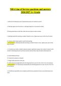 NHA Line of Service questions and answers 20262027 A&plus; Grade
