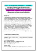 CQM-C Exam Questions and Answers &ndash; Graded A&plus; &ndash; &NewLine;2025&sol;2026 Edition Comprehensive Practice &NewLine;Examination Based on Official Course Curriculum &NewLine;Complete Study Guide for Construction Quality &NewLine;Management for Contractors Certification 