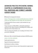 ADVANCED PRACTICE PSYCHIATRIC NURSING&NewLine;CHAPTER 24 COMPREHENSIVE EXAM 2026&NewLine;FULL QUESTIONS AND CORRECT ANSWERS&NewLine;ALREADY PASSED
