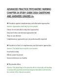 ADVANCED PRACTICE PSYCHIATRIC NURSING&NewLine;CHAPTER 24 STUDY GUIDE 2026 QUESTIONS&NewLine;AND ANSWERS GRADED A&plus;
