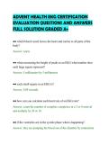 ADVENT HEALTH EKG CERTIFICATION&NewLine;EVALUATION QUESTIONS AND ANSWERS&NewLine;FULL SOLUTION GRADED A&plus;