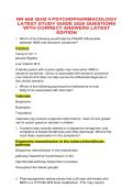 NR 668 Quiz 4 Psychopharmacology Latest Study Guide 2026 &vert; NR 668 &vert; Psychiatric-Mental Health Capstone Practicum &vert; Questions with Correct Answers &vert; Latest Edition