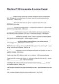 Florida 2-15 Insurance License Exam Questions and Explained Answers &lpar;2026&sol;2027&rpar;&NewLine;