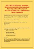 WGU PSYCH D094 Objective Assessment &NewLine;Western Governors University &vert; Educational &NewLine;Psychology & Human Development &NewLine;2026&sol;2027 Academic Year &ndash; Comprehensive &NewLine;Practice Examination