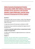 Indian Economic Development Practice &NewLine;Examination &lpar;2026&ndash;2027 Edition&rpar;&colon; Hard-Level &NewLine;Multiple Choice Questions with Detailed &NewLine;Answers&comma; Expert Rationales&comma; and the Latest &NewLine;Economic Development & Policy Updates