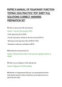 RUPPEL&rsquo;S MANUAL OF PULMONARY FUNCTION&NewLine;TESTING 2026 PRACTICE TEST SHEET FULL&NewLine;SOLUTIONS CORRECT ANSWERS&NewLine;PREPARATION SET