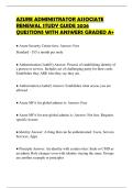 AZURE ADMINISTRATOR ASSOCIATE&NewLine;RENEWAL STUDY GUIDE 2026&NewLine;QUESTIONS WITH ANSWERS GRADED A&plus;