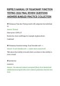 RUPPEL&rsquo;S MANUAL OF PULMONARY FUNCTION&NewLine;TESTING 2026 FINAL REVIEW QUESTIONS&NewLine;ANSWERS BUNDLED PRACTICE COLLECTION