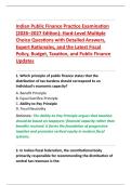 Indian Public Finance Practice Examination &NewLine;&lpar;2026&ndash;2027 Edition&rpar;&colon; Hard-Level Multiple &NewLine;Choice Questions with Detailed Answers&comma; &NewLine;Expert Rationales&comma; and the Latest Fiscal &NewLine;Policy&comma; Budget&comma; Taxation&comma; and Public Finance &NewLine;Updates 