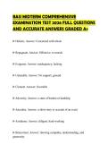 BASI MIDTERM COMPREHENSIVE&NewLine;EXAMINATION TEST 2026 FULL QUESTIONS&NewLine;AND ACCURATE ANSWERS GRADED A&plus;