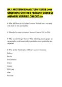 BASI MIDTERM EXAM STUDY GUIDE 2026&NewLine;QUESTIONS WITH 100 PERCENT CORRECT&NewLine;ANSWERS VERIFIED GRADED A&plus;