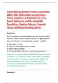 Indian Banking System Practice Examination &NewLine;&lpar;2026&ndash;2027 Edition&rpar;Hard-Level Multiple &NewLine;Choice Questions with Detailed Answers&comma; &NewLine;Expert Rationales&comma; and the Latest RBI &NewLine;Regulations&comma; Banking Reforms&comma; Financial &NewLine;Sector&comma; and Digital Banking Updates
