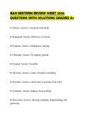 BASI MIDTERM REVIEW SHEET 2026&NewLine;QUESTIONS WITH SOLUTIONS GRADED A&plus;